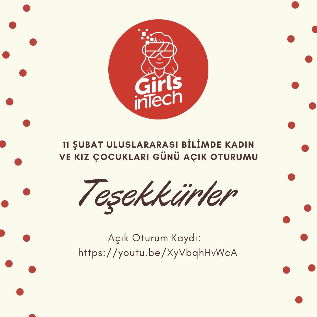 Geçen hafta 11 Şubat cuma günü gerçekleştirdiğimiz 11 Şubat Uluslararası Bilimde Kadın ve Kız Çocukları Açık Oturumu kaydına Youtube hesabımızdan ulaşabilirsiniz. 

youtu.be/XyVbqhHvWcA
#uaagirlsintech #girlsintech #teknolojidekadin
#uskudaramericanacademy #girlsinstem