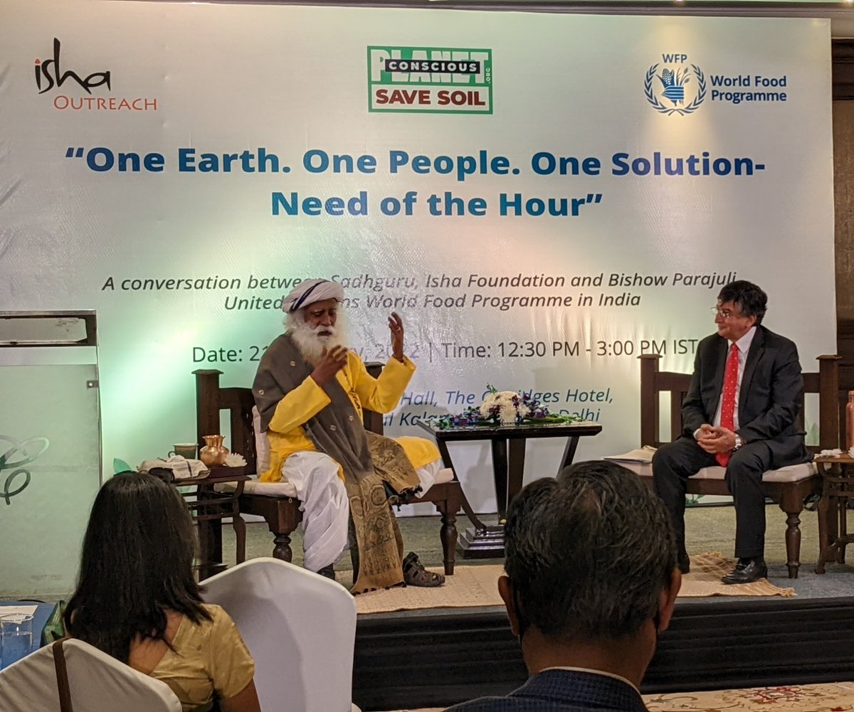 neerajPATH's tweet photo. One earth
One people
One solution!
Need of the hour - absolutely
Wonderful conversations between @BishowParajuli of @WFP and @SadhguruJV of @ishafoundation https://t.co/qAVn73jjsy