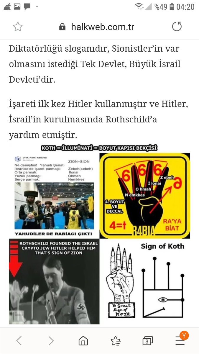 KaranliginKizi7's tweet photo. #DECCALIN ÇOCUKLARI OLAN
#SİYONİST KÜRESELCİLERİN
KURMAK İSTEDİKLERİ #TEKDEVLET SLOGANI #RABİA İŞARETİ dir ! https://t.co/RHvha3CVtH