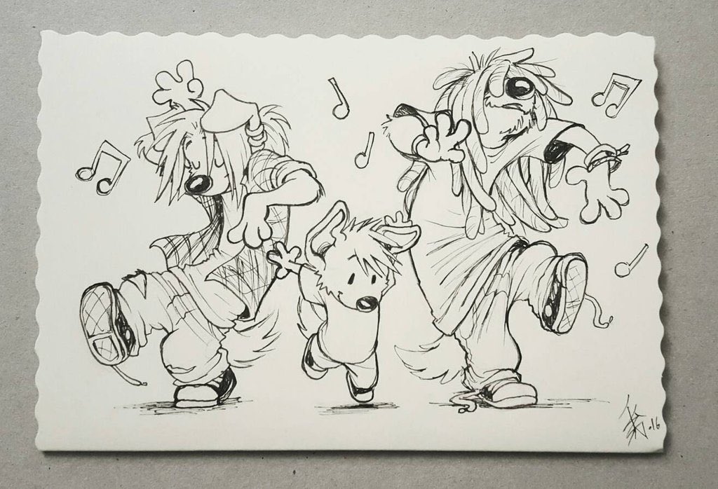 ozoozou's tweet photo. Calvin &amp; Hobbes inspired drawings of Sam, Saunders and Terrance 😁 https://t.co/Sf0HJ5Dzqw