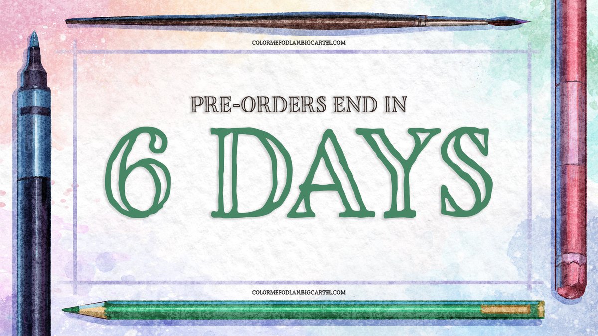 FE3HCOLOR's tweet photo. There are 6⃣ days left to preorder the FE3H coloring book! Join us!
🌈 SHOP: https://t.co/aZUqdCk428 🌈 https://t.co/ErU7RzEwdC