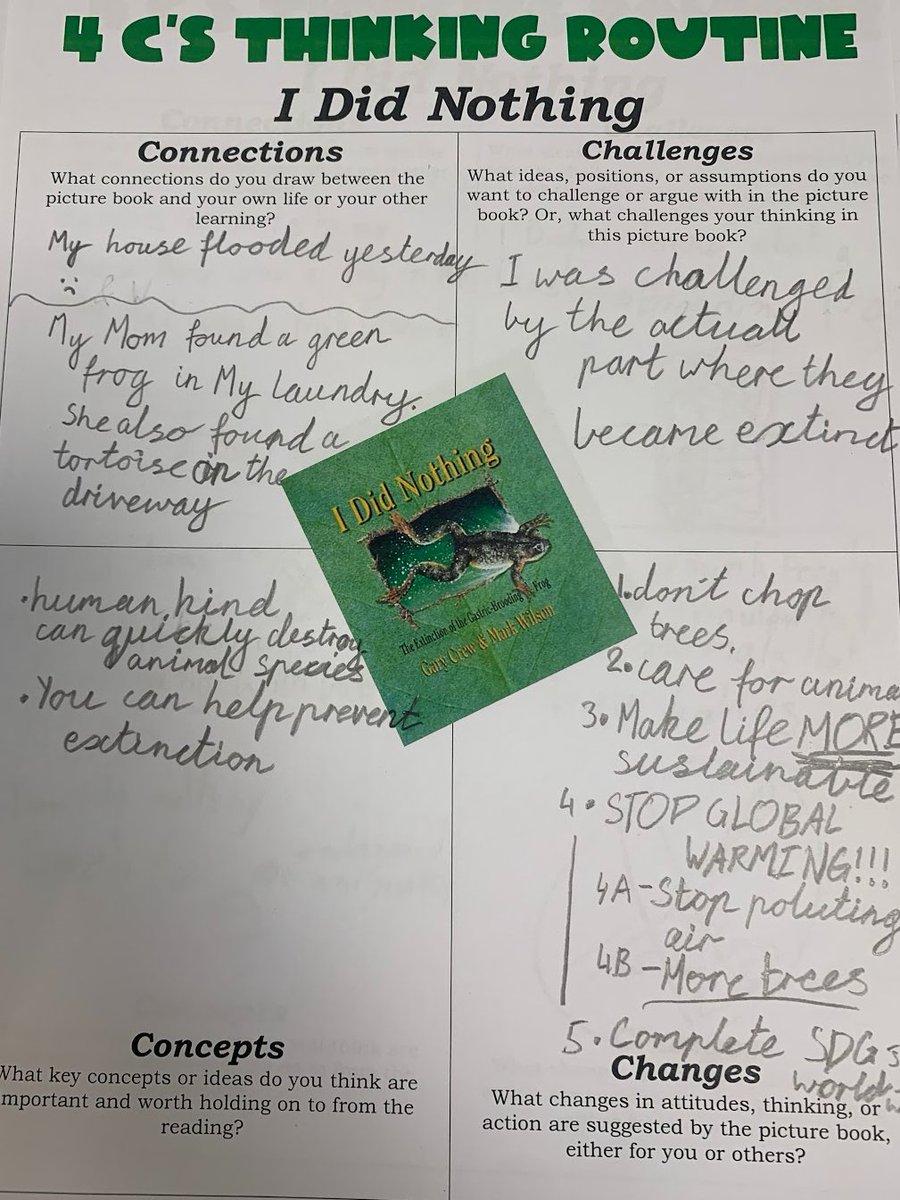 MandySutherDunn's tweet photo. Digging deeper into environmental concerns and the #SDGs with 'I Did Nothing' by #garycrew
Asking students to make connections, discuss challenges, concepts and suggest change.
#purposefulpedagogies #AISWA @mareewhiteley
https://t.co/seW9IJVDqe https://t.co/OlXb7MT6s8