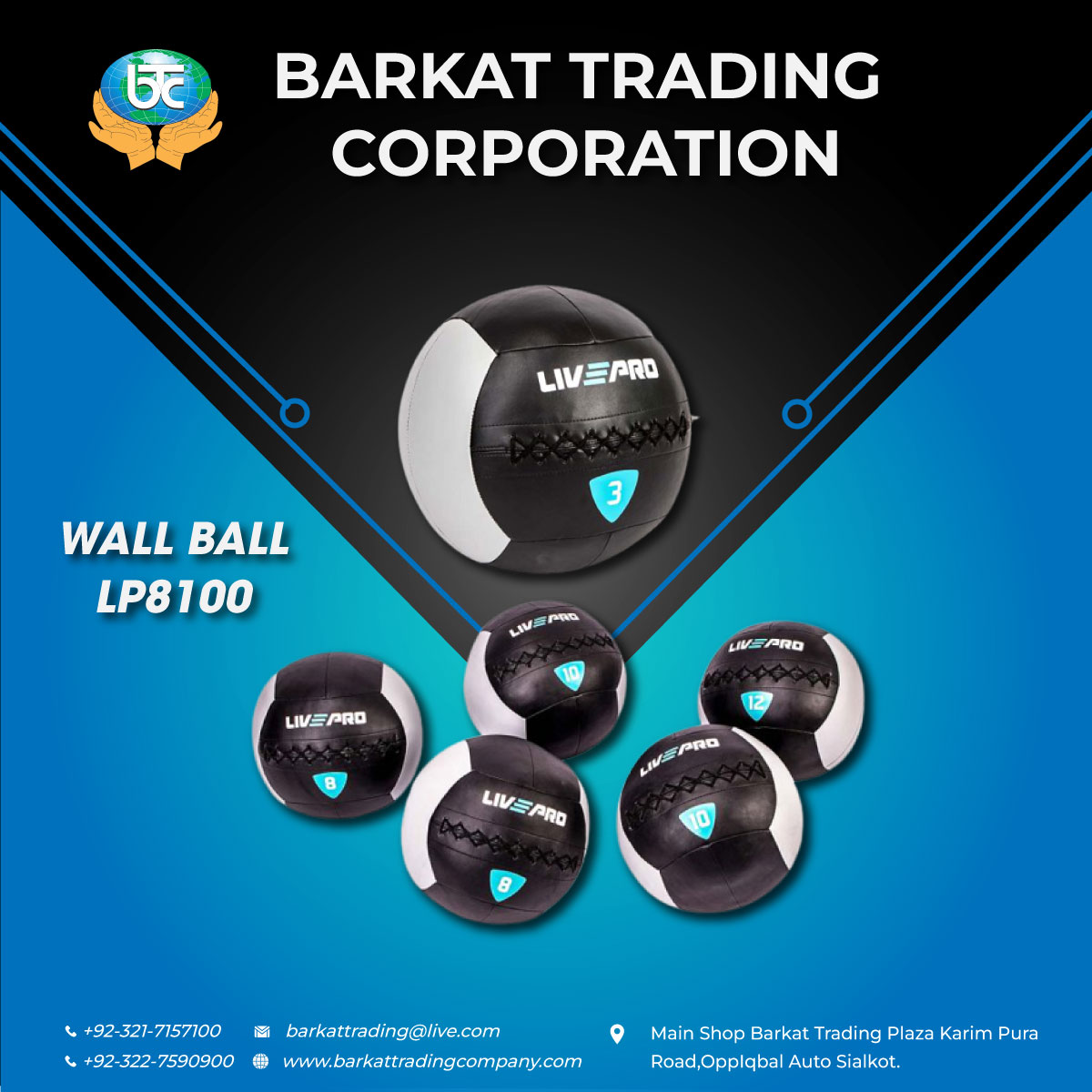 WALL BALL LP8100 
#barkattradingcorporation #barkattradingcompany
#barkatsports #barkattradingcorp #btc #gymost
#omafitness #hydrofitness #omapakistan
#healthfitness #sportmarketsialkot #fitness #sialkot
#islamabad #doublecircle #tabletennis
#lahorepakistanpunjab