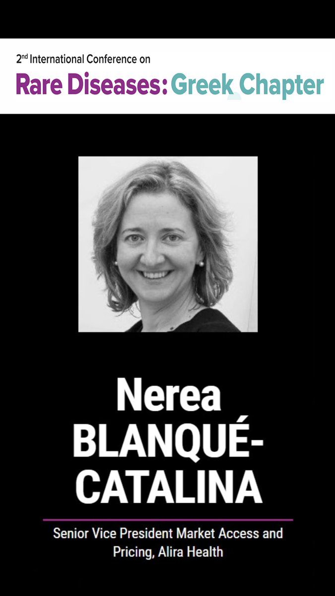 95Rare's tweet photo. 💊 Join Nerea Blanqué-CATALINA, Senior VP Market Access and Pricing, @AliraHealth , at the 2nd International Conference on #RareDiseases: Greek Chapter, discussing about new access models for RD medicines.

📆 1-2 March | Live on your screen

More info: https://t.co/JsQZkUabbS https://t.co/kDEIfwc01k