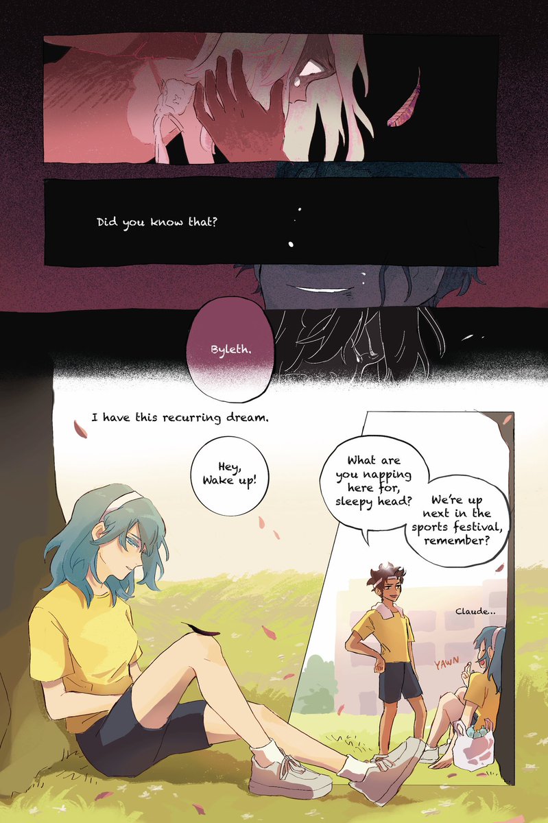 Alcie20's tweet photo. Crimson route reincarnation au:’)
Piece I did for golden dearest volume two!
#FE3H #claudeleth https://t.co/OnE9LsvsdX