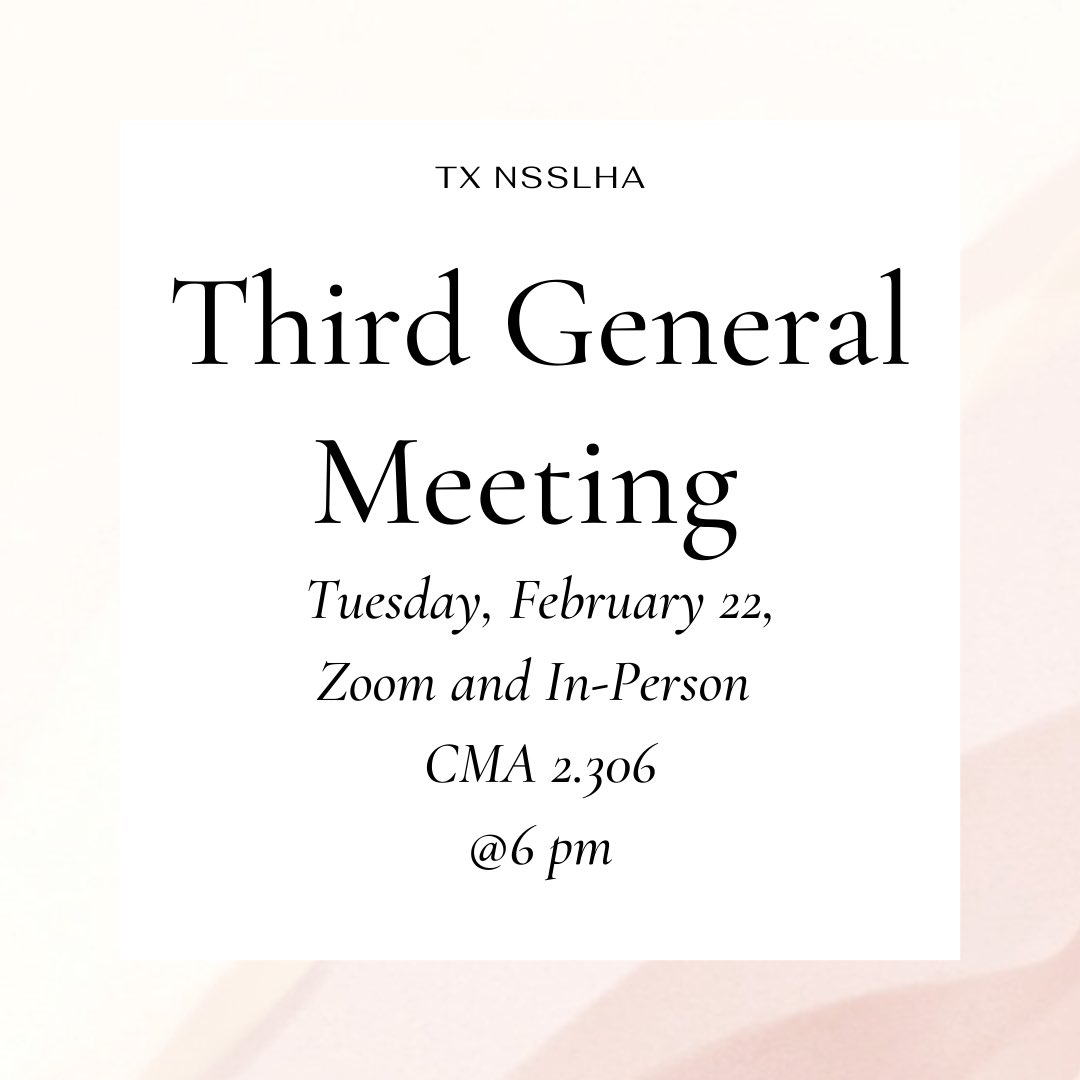 TexasNSSLHA's tweet photo. Hey everyone we are having our third general meeting this week! AND Dr.Czimskey will be our special guest! She will be giving a talk about traumatic brain injuries. 
See you guys there! https://t.co/GHiJXBgcac