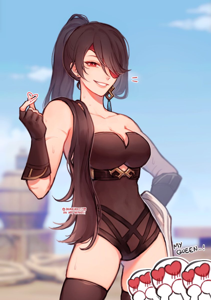 POV you spot captain beidou finishing up her daily workout and you wish her a happy (belated) birthday 💖 
#GenshinImpact #原神