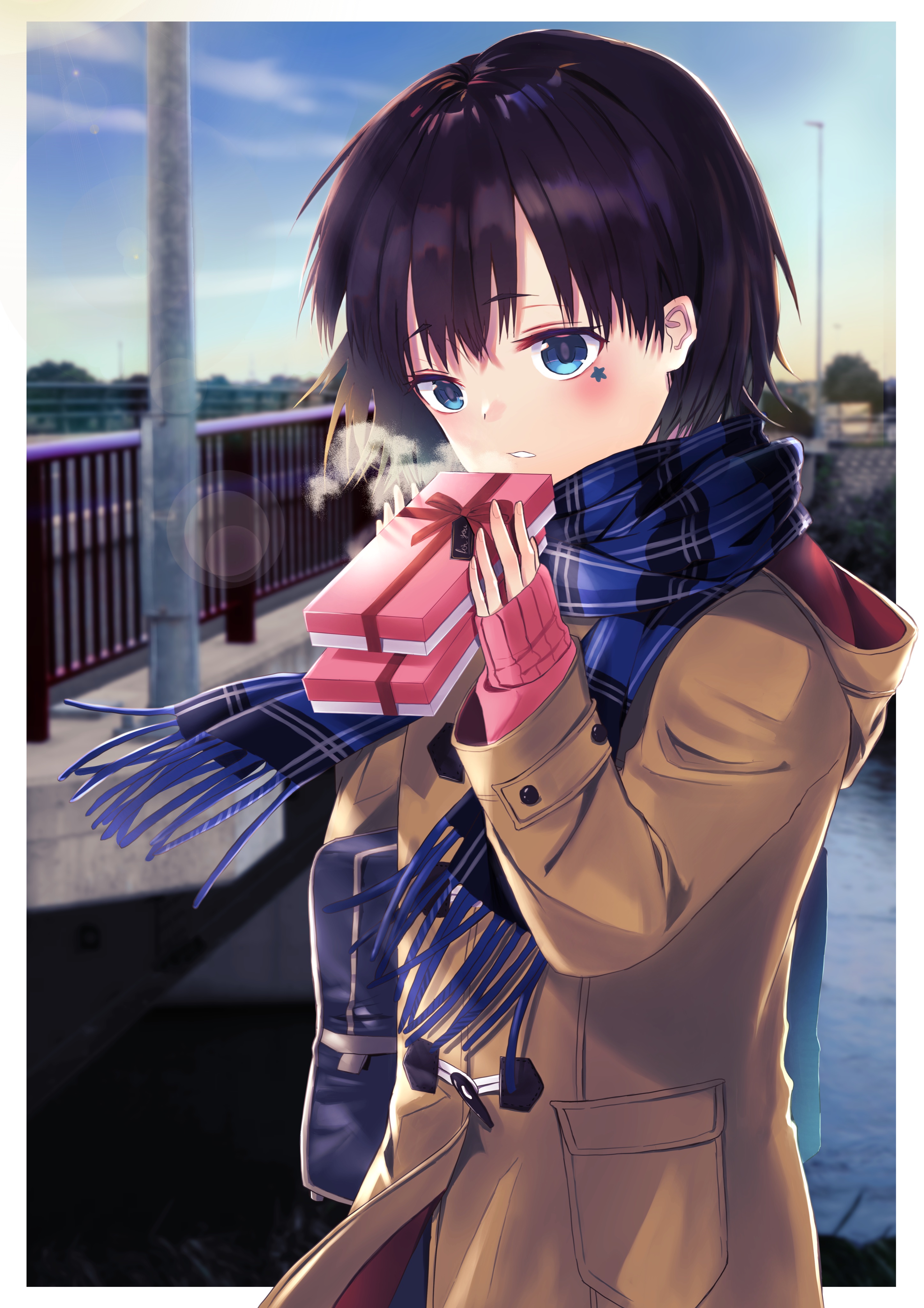 藤城青葉 低浮上 こないだのバレンタインイラスト加工ありなし比較 あり なし 背景はクリスタの素材さんをお借りしました オリジナルイラスト イラスト T Co Foiv7yx9rq Twitter