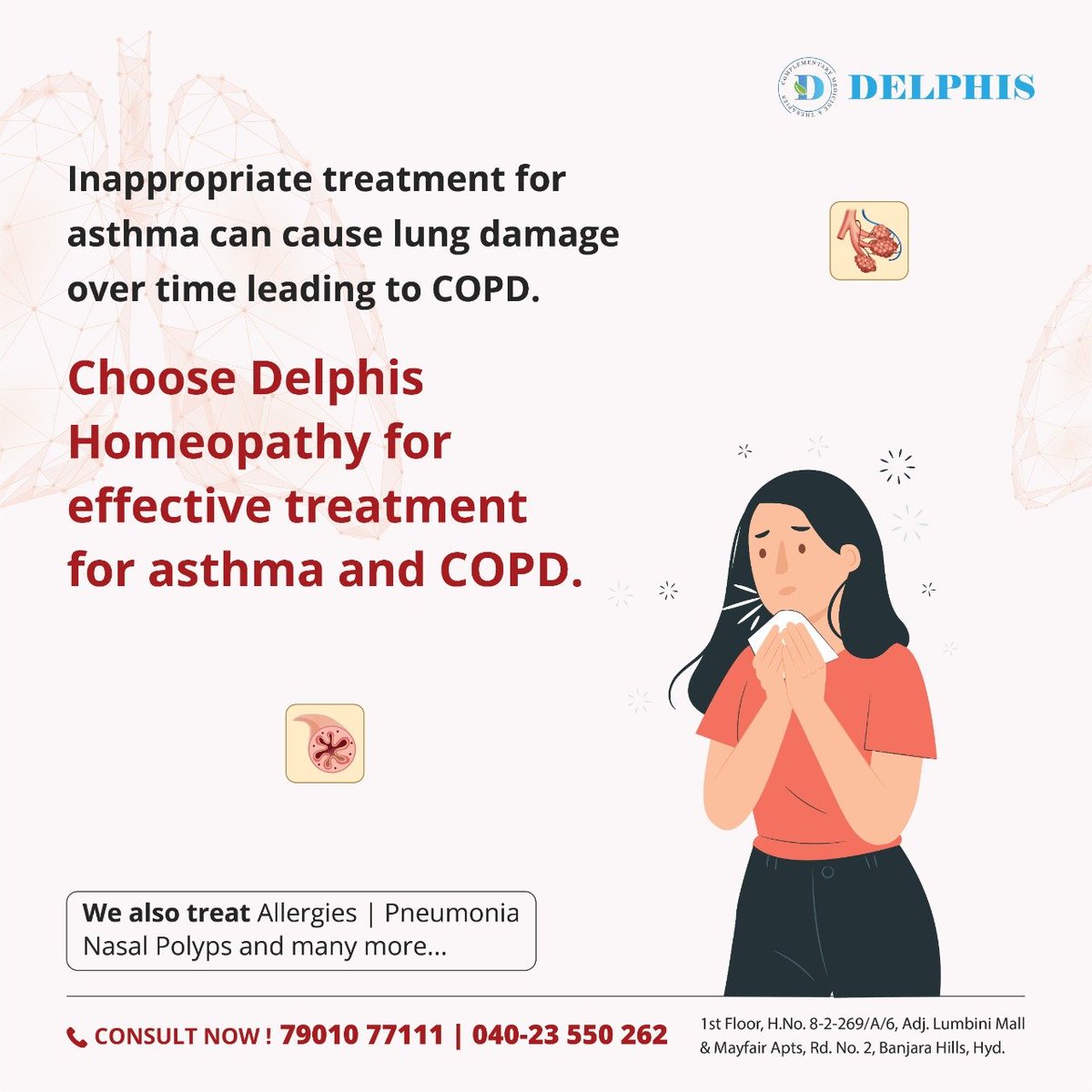 If you have been suffering from respiratory problems for a long time, it could be due to #COPD.
Choose #Delphis #Homeopathy and Breathe Easy!
Visit us @ delphishomeopathy.com/homeo-remedies…
Or
Consult Now @ +91 7901077111
#delphishomeopathy #COPDtreatment #Homeo #HomeoClinic #Homeopathyclinic