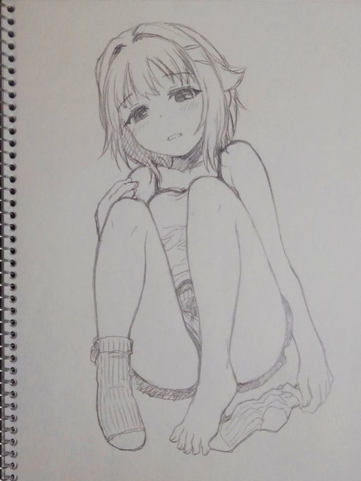 仕事中息抜きらくがきマッサージ幸子
#輿水幸子 
ハードなレッスンで足がぱんぱんなのでマッサージしようかと 