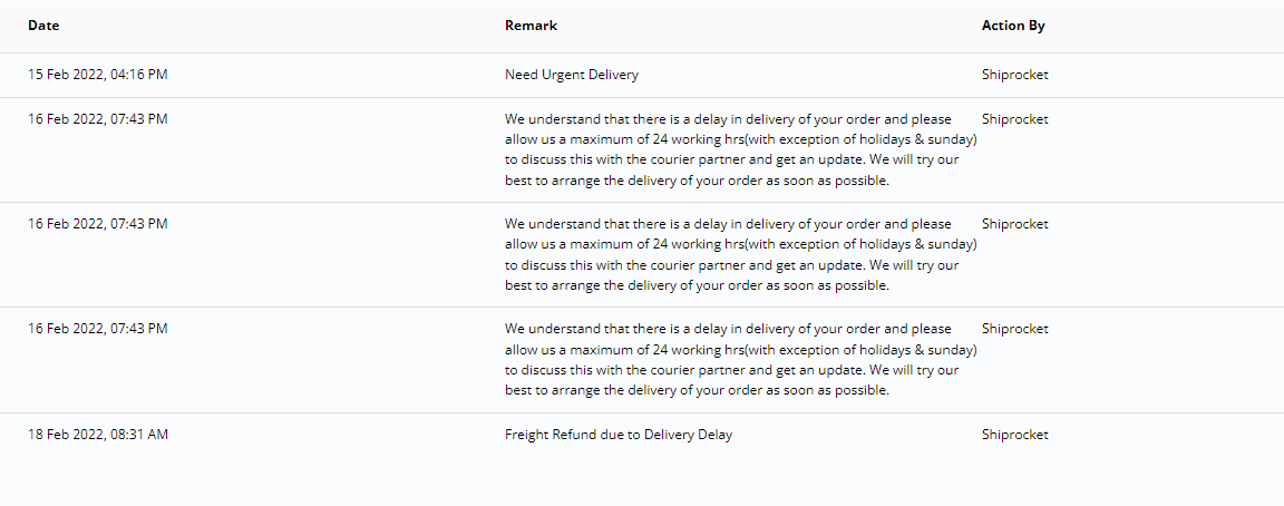 mtaram's tweet photo. @ShiprocketCare @ShiprocketIndia @Vysheshk  There is no update on 2907065863 after 10th Feb, I have been asked to wait multiple times by support but no update, again asked to wait 24hours by the support exec on call. Please help deliver this ASAP https://t.co/1OH0y9PrSq