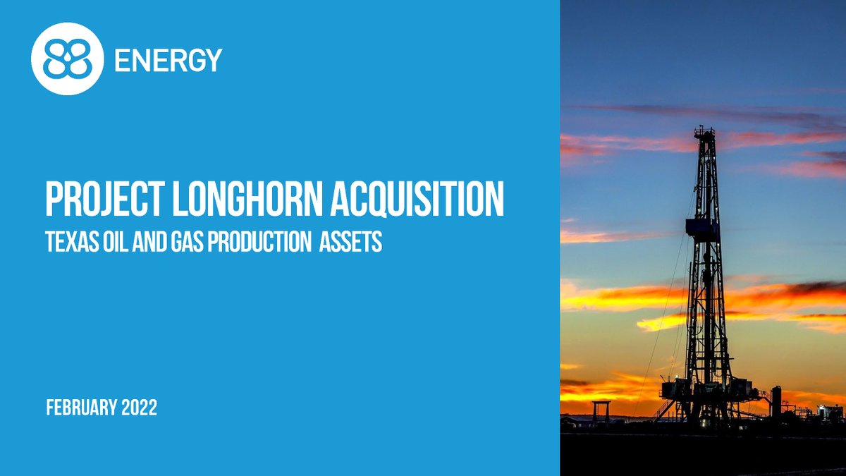 88EnergyLtd's tweet photo. We have acquired an approx. 73% average net working interest in established conventional onshore O&amp;G assets in Texas, U.S. The assets, known collectively as Project Longhorn, are located within the Permian Basin and contain net 2P reserves of 2.1 MMBOE. #EEENF #88E #88Energy https://t.co/GFT9HSkuwx
