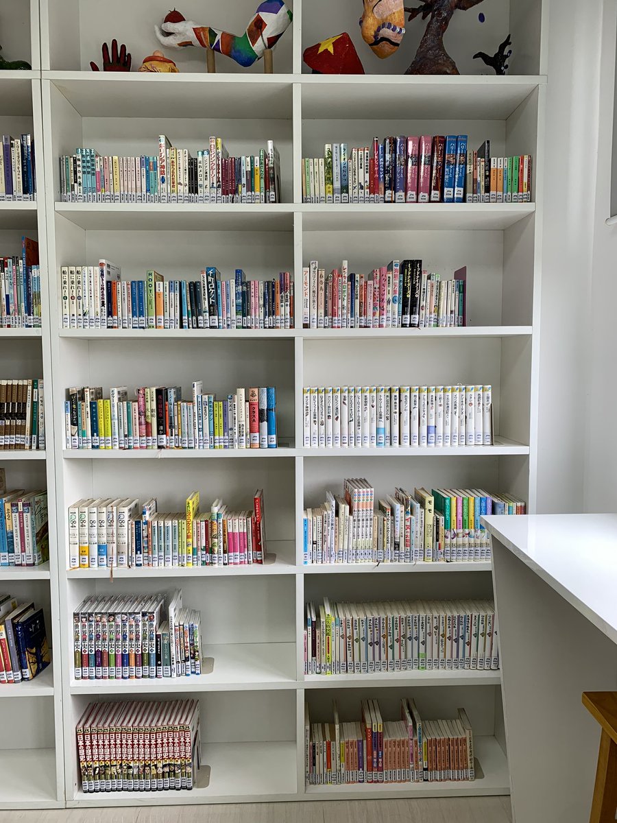 akashimisao's tweet photo. Japanese book collection at HIS started its journey of growing and updating. I’m always excited to work with school Library wherever I go. This is my 6th international library to work with. Classroom library is also growing. Excited! @HISVietnam #hislearning https://t.co/gCH0eSrKhh