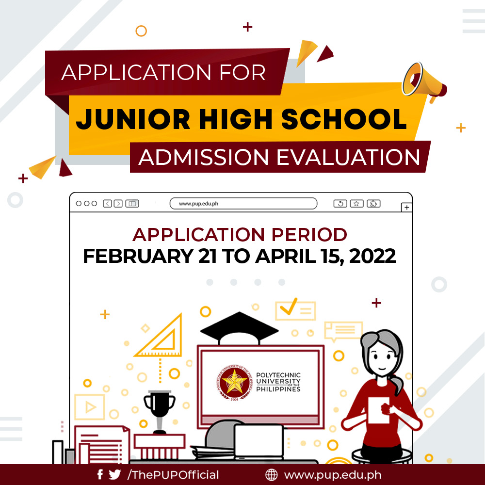 PUP (Official) on Twitter " ️ATTENTION ️ PUP is now accepting applications for Junior High