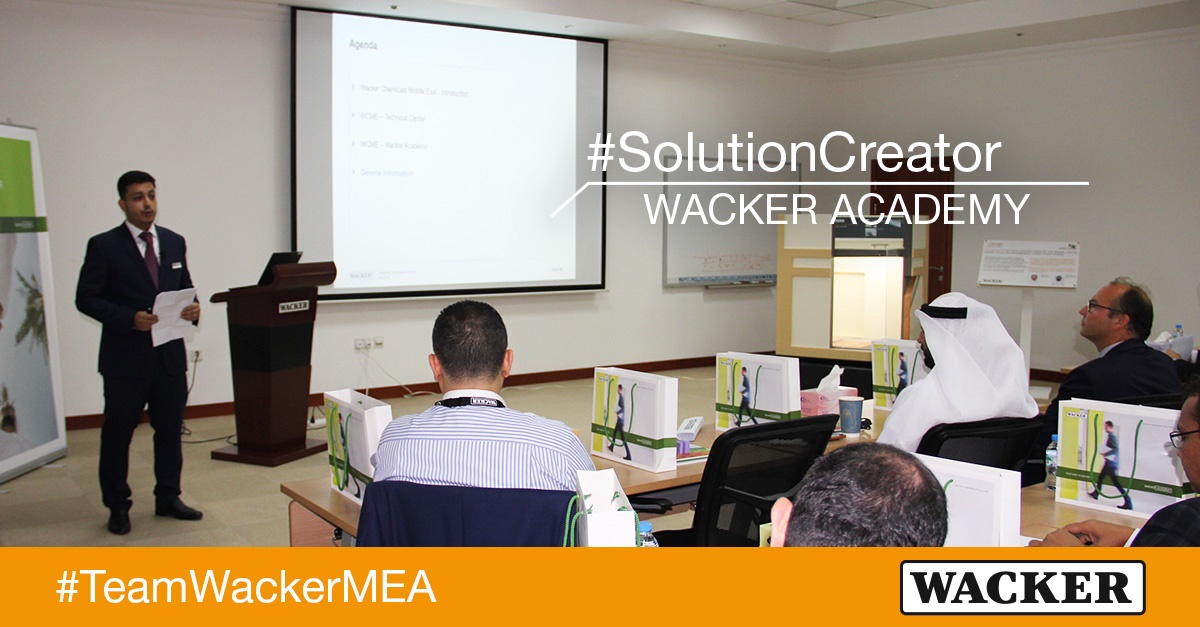 wackerchemie's tweet image. The climatic and geographical peculiarities of the Middle East and Africa present a unique challenge for materials and applications. Our #SolutionCreators at the #WackerAcademy have the expertise meet this challenge. 
Contact #WackerMEA to learn more: wch.ag/lkVdV