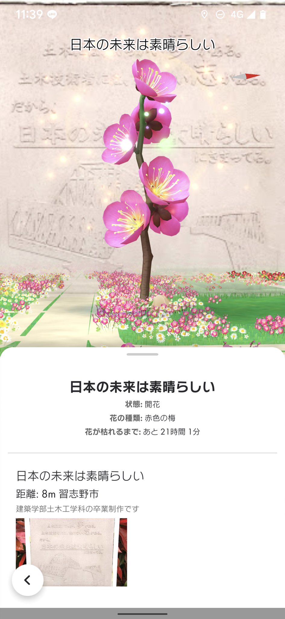 Avolon Peko 日大生産工前の梅の花 卒業制作のプレート 日本の未来は素晴らしいにきまってる 結構すきかも ピクミンの世界はキレイだなぁ Nintendo ピクミンブルーム T Co 5a9gjarta9 Twitter