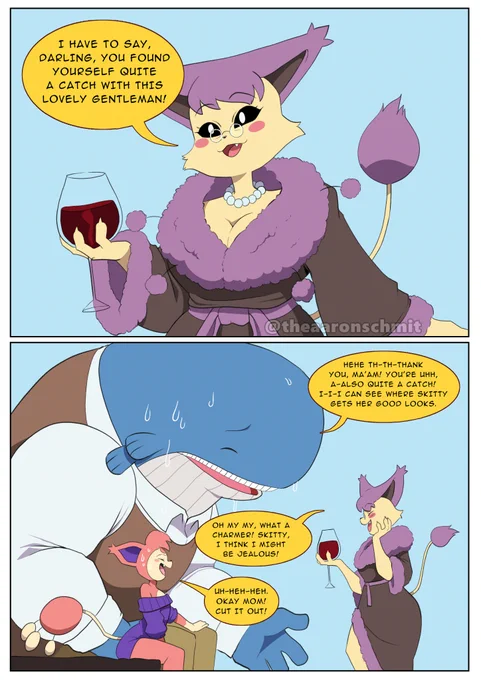 Wailord meets Skitty's mom. #TinderSkitty 