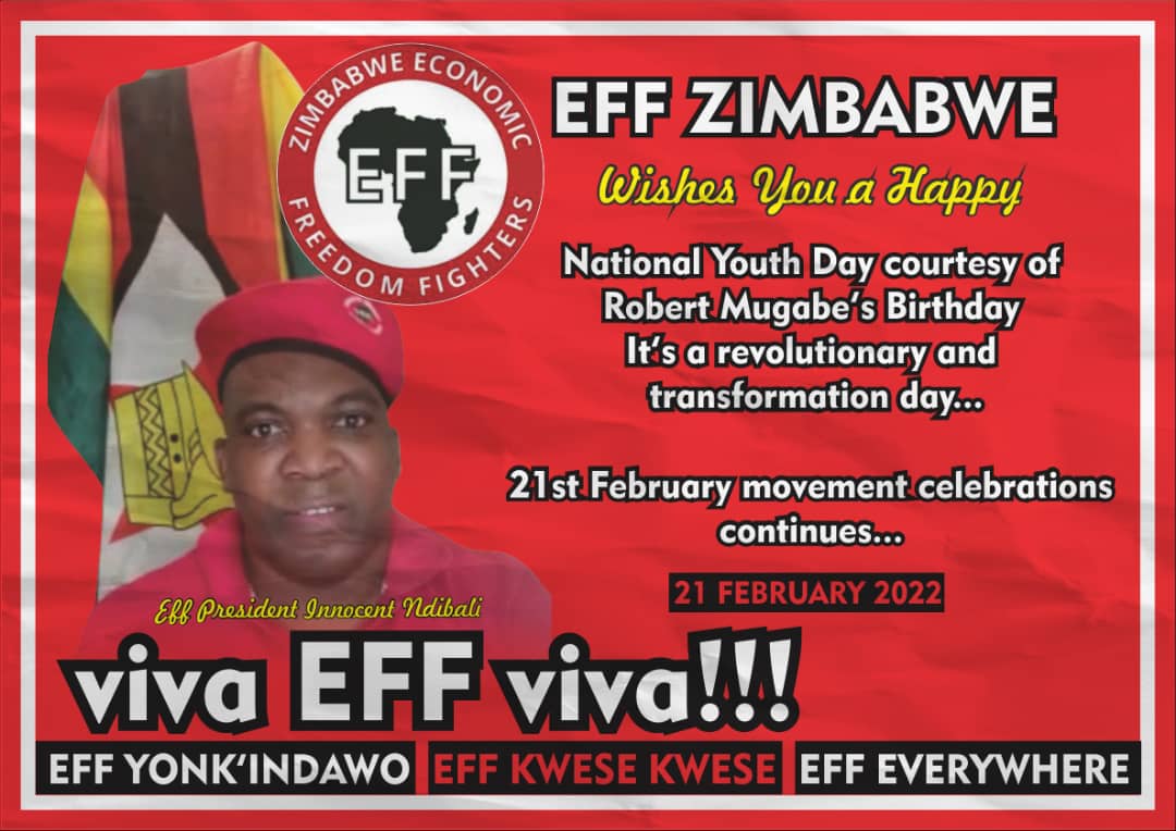 effzimpolitics's tweet photo. "Africa must revert to what it was before the imperialists divided it; these are artificial divisions which we, in our Pan-African concept will seek to remove" R G Mugabe 

We celebrate R G Mugabe National Youth Day pondering on his words, making sure the revolution continues https://t.co/AEVQ0hQ7DQ