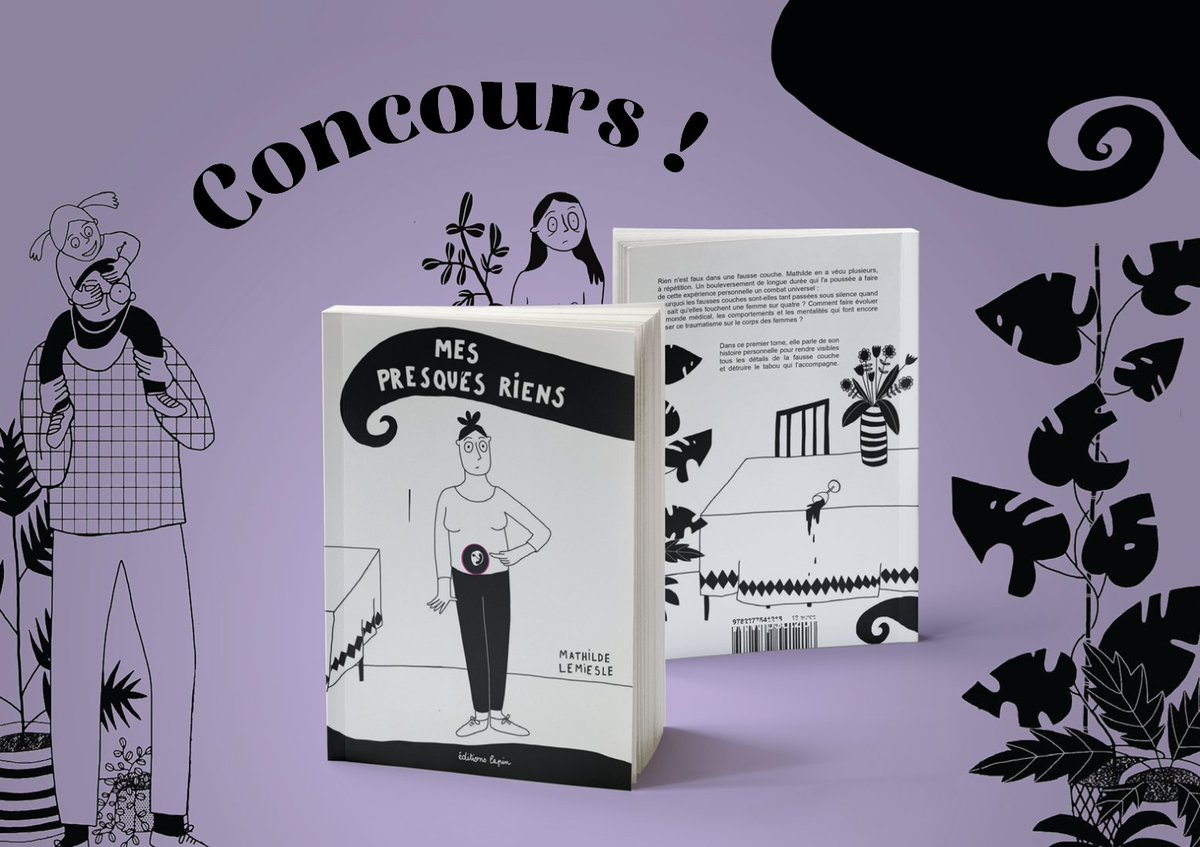 ✨ #CONCOURS ✨
5 #BD "Mes Presques Rien" dédicacées de Mathilde Lemielse sont à gagner 🤍
Pour participer: Abonnez-vous à notre compte &amp; RT ce tweet !
Booster vos chances en participant sur Instagram😉
Les gagnant.es seront contactés par message privé, le 15 mars🍀