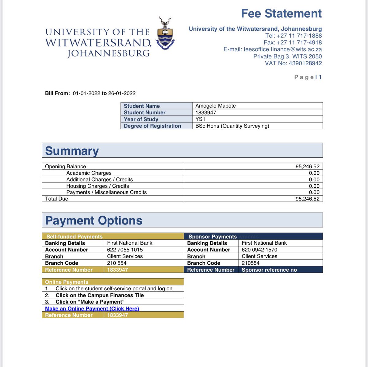 Hi everyone 

Please help me settle my student debt 😭🙏🏾

#R10GoesALongWay #Studentdebt #wits