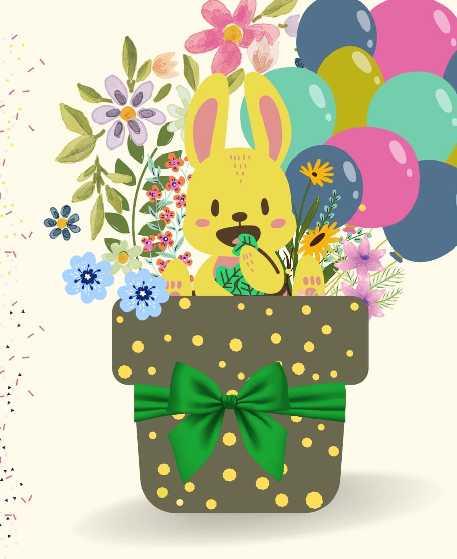 Bunny the rabbit. Hope it's not too early for Easter.
Design by <a href="/canva/">Canva</a>nya_ratna using @canva