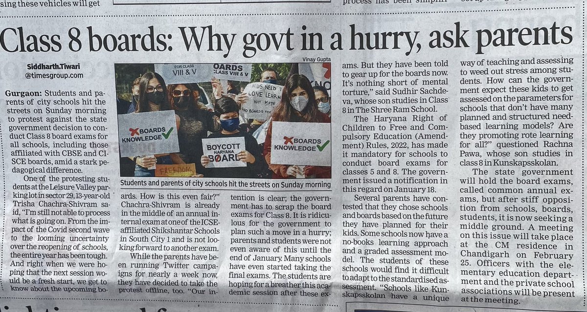 dilraj_arch10's tweet image. #NoBoardsForClass8
Why Haryana Government doing this?
How they are going to conduct boards with different boards with different syllabus?
We have admitted our child to CBSE / ICSE/ IB thinking about their future , not in Haryana State Board.
@PMOIndia ,