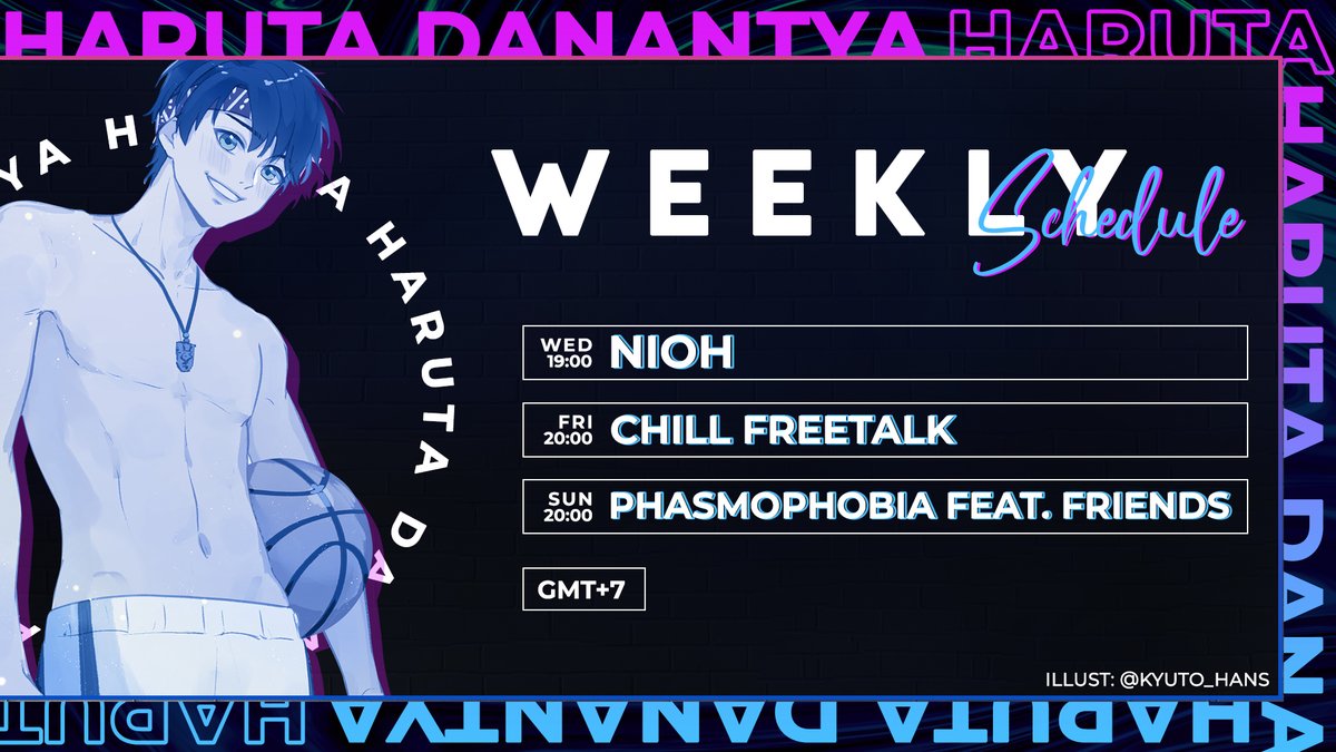 HarutaDanantya's tweet photo. Here you go for this week's schedule~~
๐ฎTags:
โ General: #HarutaDanantya
โ Fanname: #Harumates
โ Fanart: #HRTGraphics
โ Livestream: #HaruPlay
โ Meme: #Harutard
#Vtuber #VtuberID #ENVtuber https://t.co/4ZNB3lJOjG
