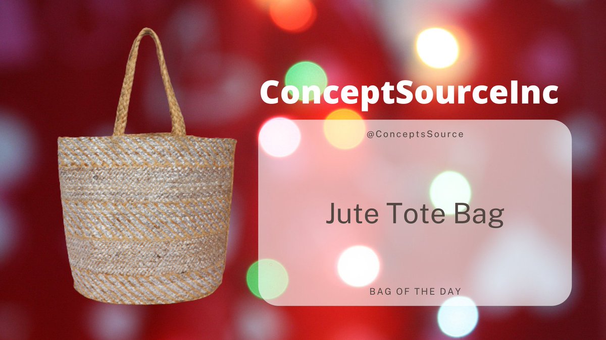ConceptsSource's tweet image. This Eco-friendly and stylish accessory is beautifully embellished with golden Color Foil work. This is a unique craft perfected by village artisans from Rural India
#business #BusinessProposal #bagetsjakolvideo