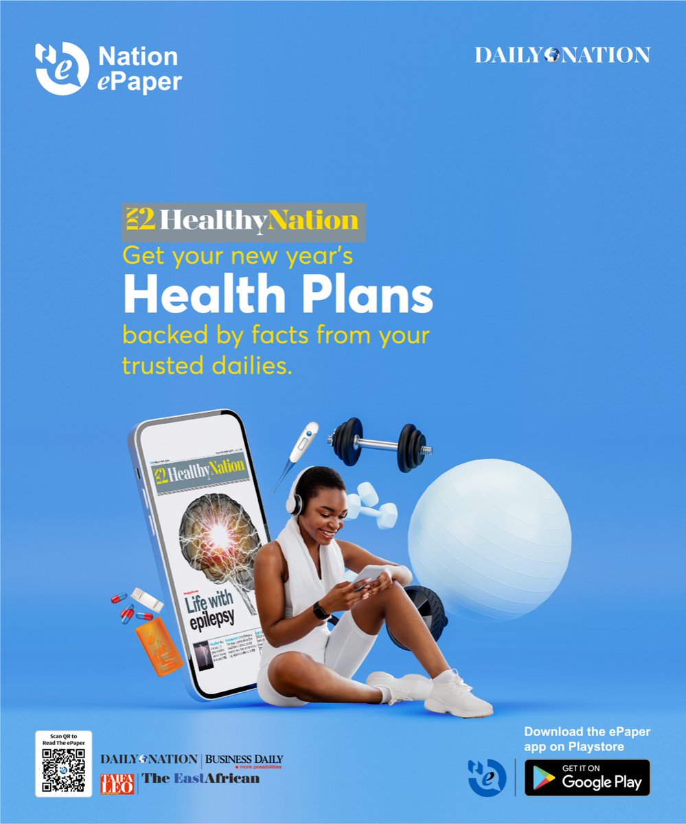 NationAfrica's tweet photo. Get Your Health Plans backed by facts from your trusted dailies. Download the ePaper today on Playstore and enjoy your favorite dailies anywhere anytime.#GoBeyondPaper https://t.co/NOZI3yl5j9
