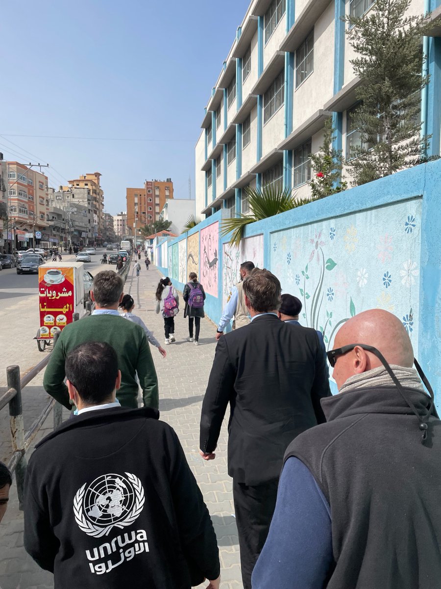 NorwayPalestine's tweet photo. On a walk through Jabalia Refugee Camp in Gaza: First-hand experience of the key role #UNRWA plays in providing education, health, shelters &amp; more to millions of Palestine refugees. This vital work must continue. https://t.co/rdnQrsjtt2