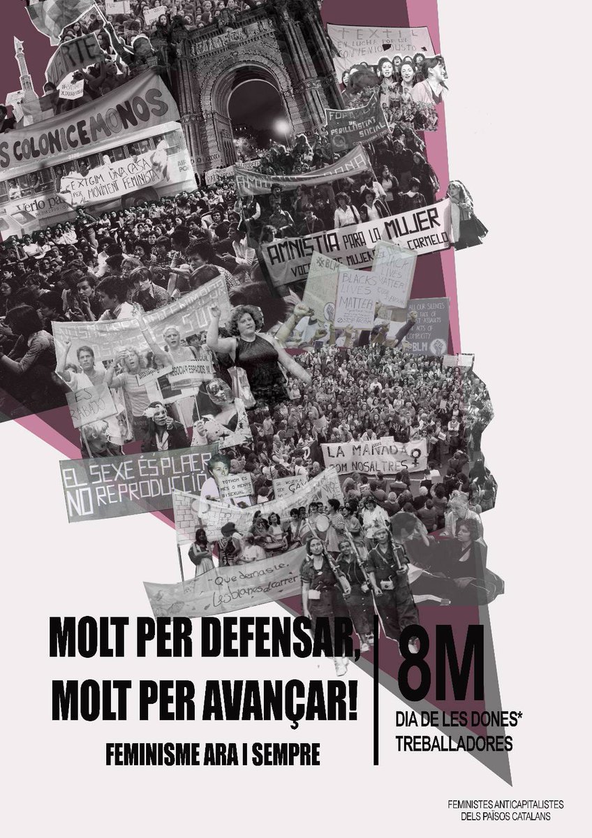 justa_revolta's tweet photo. Aquest #8M tenim molt a defensar però també molt per avançar. Seguim organitzades i tornem als carrers per continuar lluitant, perquè necessitem ser moltes. 

Feminisme ara i sempre✊🏾
#FeministesAnticapitalistesPPCC https://t.co/aEnl3JFyC4