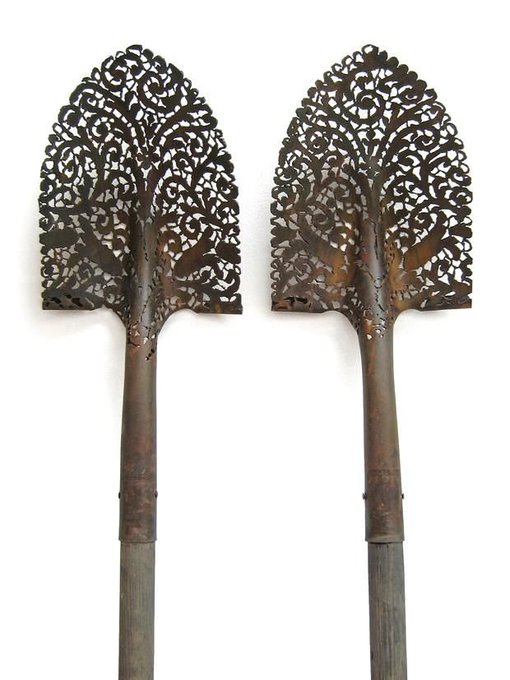 Cal Lane, Canadian trained welder and artist, transforms common and industrial steel products into intricate sculptures #WomensArt