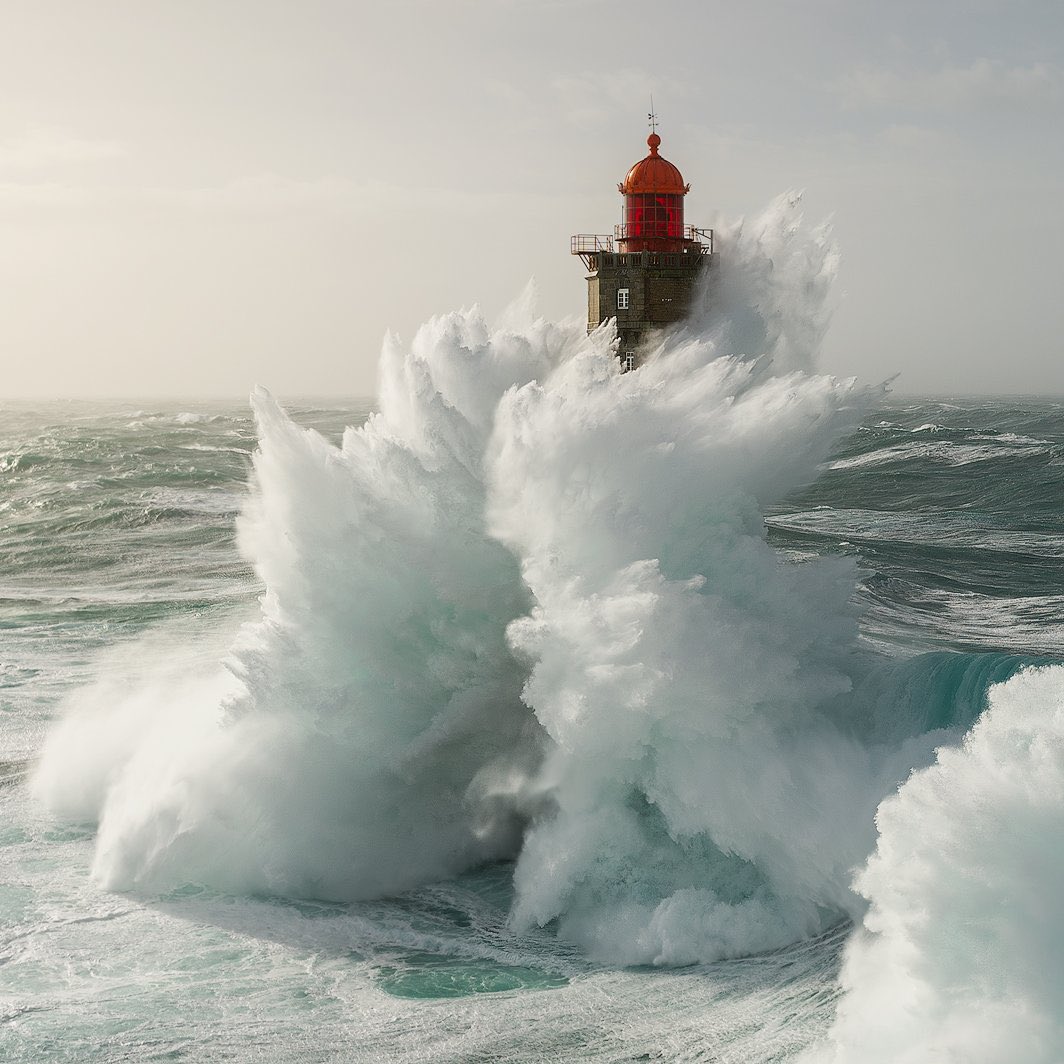 #Bretagne Magique ballet des vagues un jour de  #tempete 🌊💨🌊 par <a href="/mathieurivrin/">Mathieu Rivrin - Photographies</a>