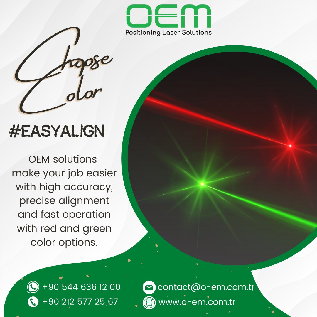 oemlaser's tweet photo. OEM solutions make your job easier with high accuracy, precise alignment and fast operation with red and green color options.
#oemlaser #easyaligment #laseralignment #zeroalignment #positioning #lasertracking #laserguide #machine #automation #engineering #optics #laserline #laser https://t.co/JZ1gTD2W4Z