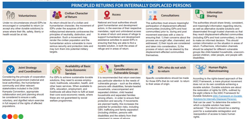 📣Ensuring sustainable, principled and #protection-sensitive #DurableSolutions for IDPs is vital in northern #Mozambique 🇲🇿(#Nampula #CaboDelgado)

Read the ten recommendations by the @ProtectionClust from 2021 in both English and Portuguese here 👇🏼 humanitarianresponse.info/en/operations/…