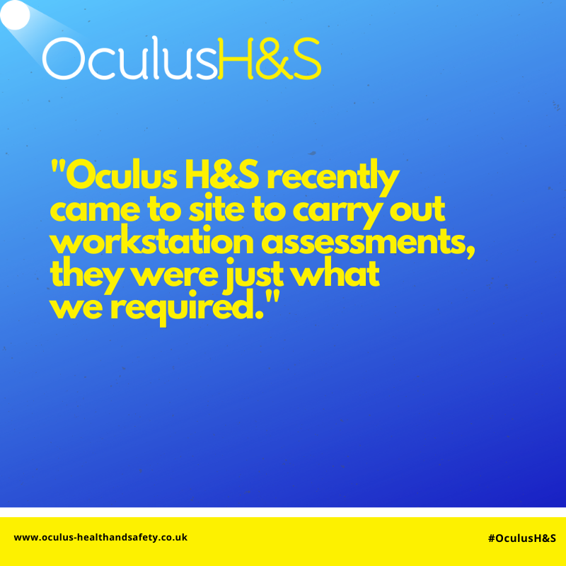 oculus_hs's tweet photo. Great to hear feedback coming in from clients about our workstation assessments. Get in touch for a free, no obligation quote: https://t.co/kfb9rCRUad

#healthandsafety #workstations https://t.co/IIReUeei3K