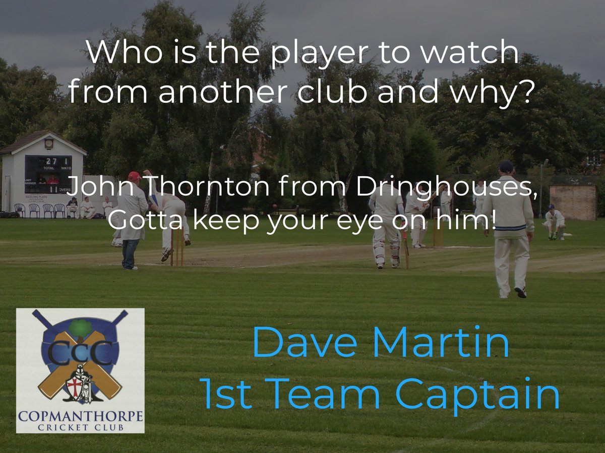 YPLNCricket's tweet photo. First stop of the week, @copmanthorpecc (Copmanthorpe Cricket Club) and the thoughts of Dave Martin #CaptainsView https://t.co/KsSCrinpFf
