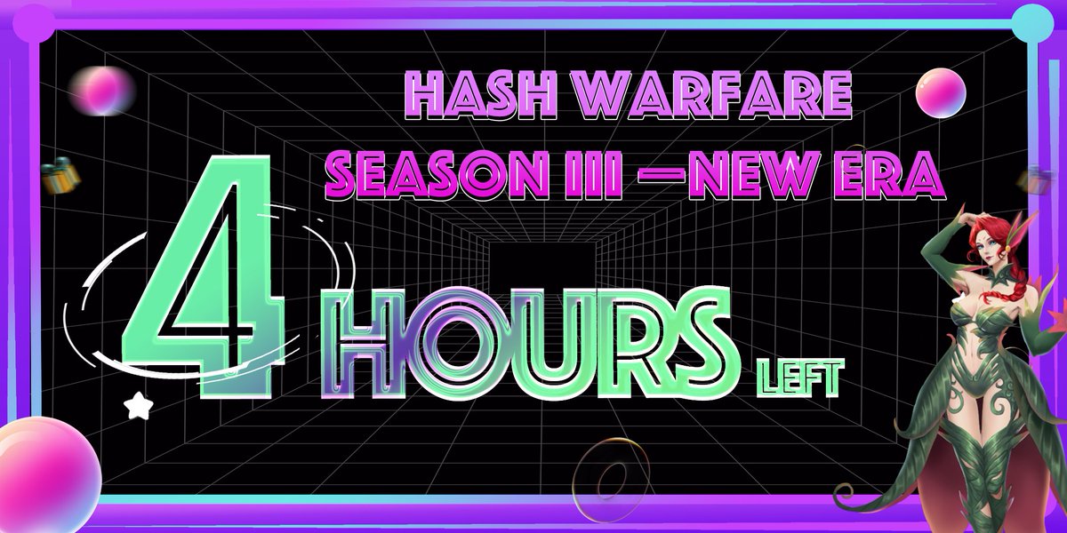 Hash Warfare Season III - New Era
4⃣hours left to launch
Let everyone around you know!
I will give you $5,000 worth of $HC
Remember to leave your #BEP20 address

#BSC #Giveaway #P2Egaming #launchsoon #BNBChain #Hashland #Hashwarfare #Airdrop