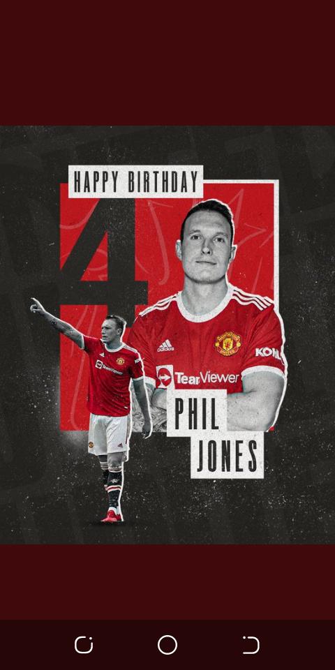 Happy birthday to Phil jones,who turns 30 today, wishing him a many more years 