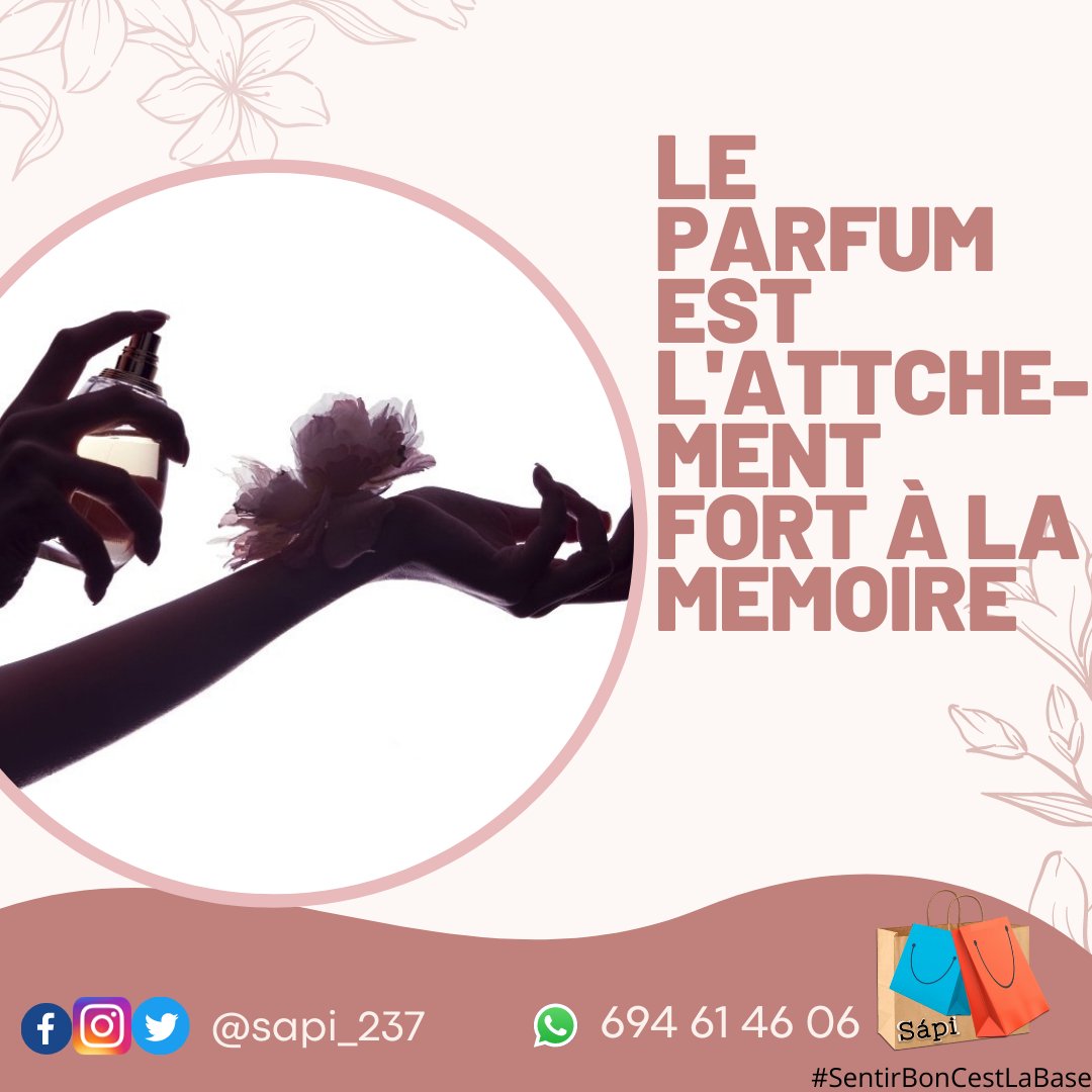 Sapi_237's tweet photo. Que votre parfum vous accompagne toute la semaine et vous permet de nouer de nouveaux contacts.
Passez une agréable semaine les sapeurs.
#Sapi
#Parfum
#SentirBonCestLaBase https://t.co/exqT9SFYeW