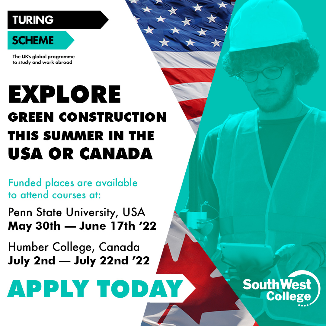 // Spend your Summer in the USA 🇺🇸 or Canada 🇨🇦 //

🇺🇸 Penn State University, Pittsburgh, USA (May 30 – June 17)
🇨🇦 Humber College, Toronto, Canada (July 2 –  July 22)

To apply or for further info please visit 👉 swc.ac.uk/turingscheme