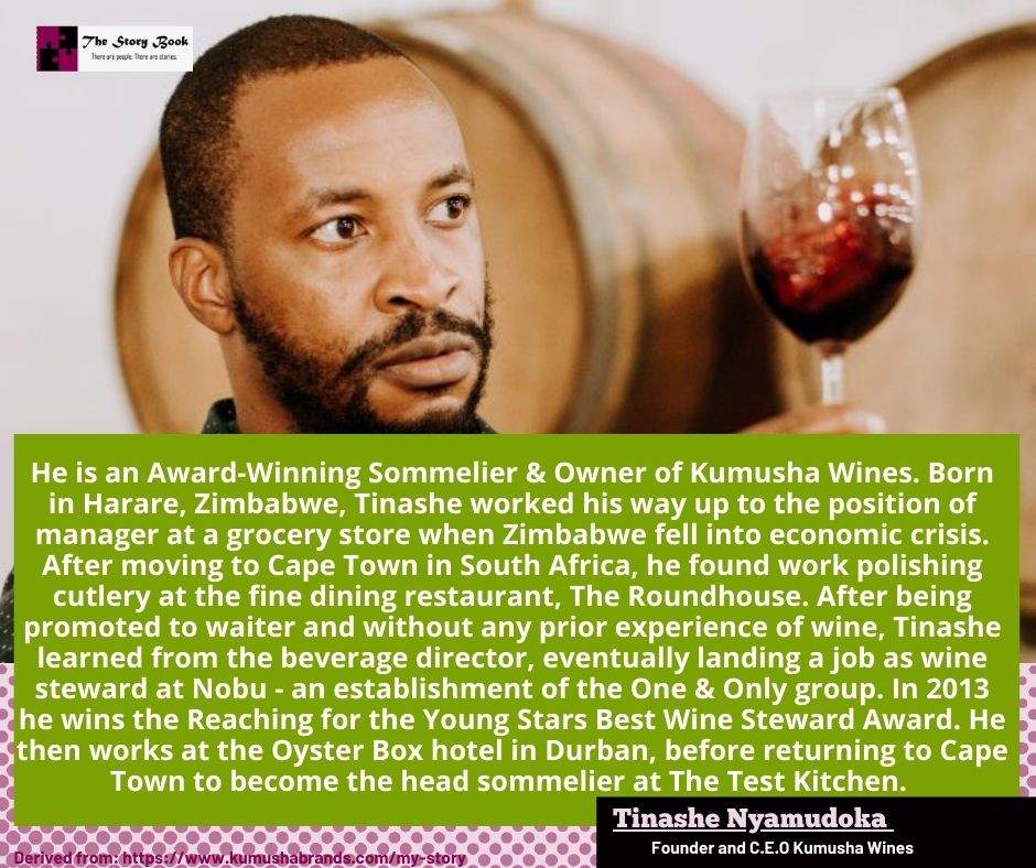 thestorybook_af's tweet photo. It's #HighFive Friday and we are learning from @tnashenyamudoka. He has created a dream in wine with a touch of home (Zimbabwe). #NoteToYoungerSelf https://t.co/75KTFhzhZE