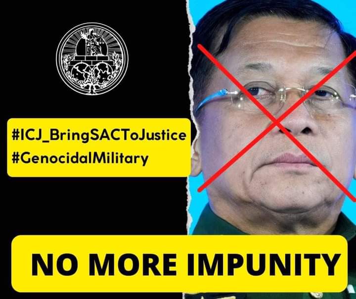miN13700's tweet photo. This week’s @CIJ_ICJ hearing in the Hague must serve to put the #GenocidalMilitary on notice that they will be held accountable for their crimes. Let's end impunity by bringing justice for Rohingya people.
#ICJ_BringSACToJustice #WhatsHappeningInMyanmar https://t.co/ZfDZcNCJIk