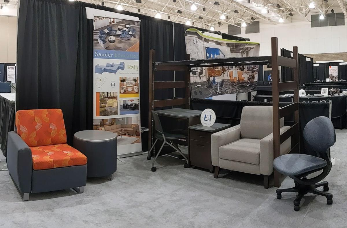 SauderEDU's tweet photo. Today, we are excited to see so many familiar faces at the SWACUHO Conference in Fort Smith, Arkansas! Stop by booth 101 to see our new products and say hello to Sales Representative Mike Woods! #SauderEducation #SWACUHO #OnCampus #ResLife #StudentRooms 
#CampusLife https://t.co/cTxH6WK4n0