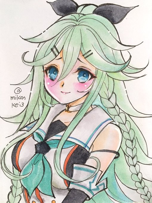山風 改二です♪ 1936年2月21日進水! #艦これ版深夜の真剣お絵描き60分一本勝負 #艦これ版真剣お絵描き60分一本勝負_20220221 #山風 #艦これ #進水日 