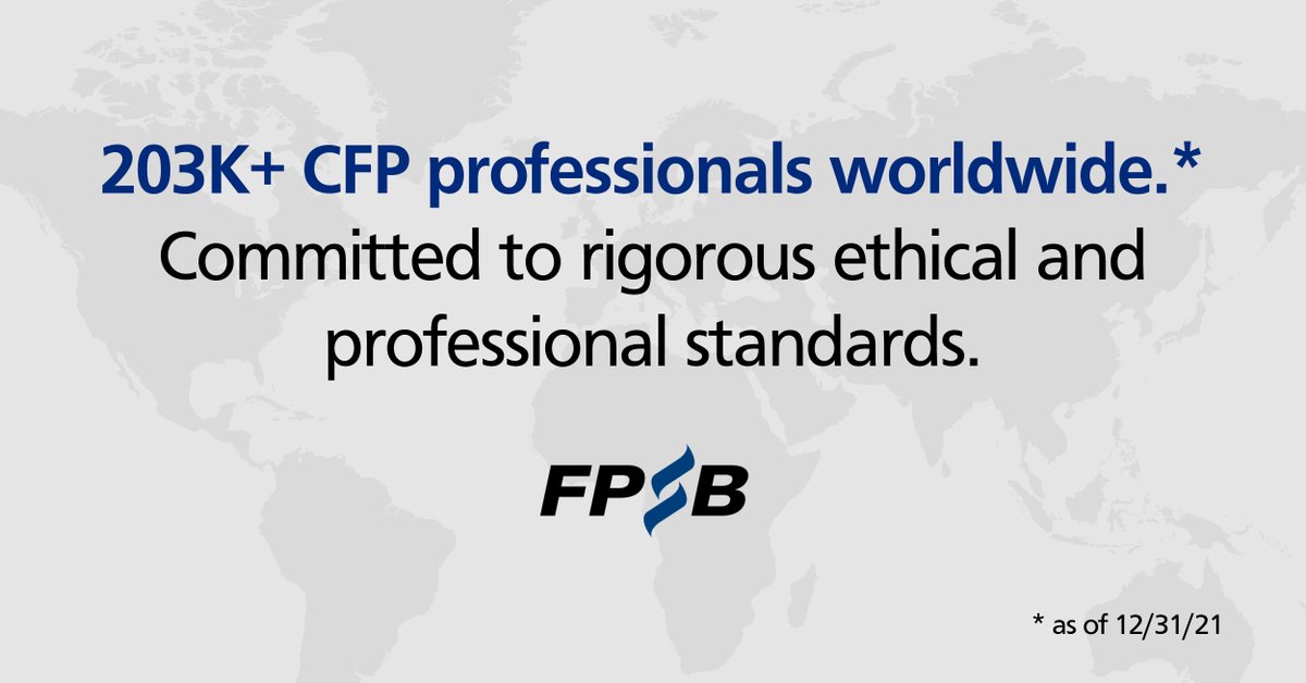 In 2021, the number of #CFP professionals worldwide grew 5.5% to 203,312, helping families impacted by COVID-19 to manage their finances and adapt their financial plans. View press release: fpsb.org/growth