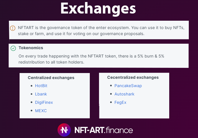 Why we love enter #26!

Centralized Exhanges:
HotBit, Lbank, DigiFinex and MEXC

Cecentralized exchanges:
PancakeSwap, Autoshark and FegEx

Exhanges here
docs.enter.art/fundamentals/n…

<a href="/EnterNFT/">enter - NFT ecosystem ✨</a>
$NFTART #EnterArmy #ENTERART #enterAUDIO #enterGAMES #enterNFT #NFTART #EnterShillGang #NFT
