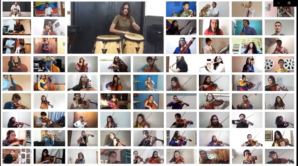 peace_boat's tweet photo. Peace Boat held a charity concert in support of Venezuelan musicians, Orquesta YZA, an online orchestra set up during the pandemic by members of El Sistema who joined a voyage in 2016.  Performed by teachers and 300 youth and children, it was a reminder of the power of music! https://t.co/9h3qKCrhAL