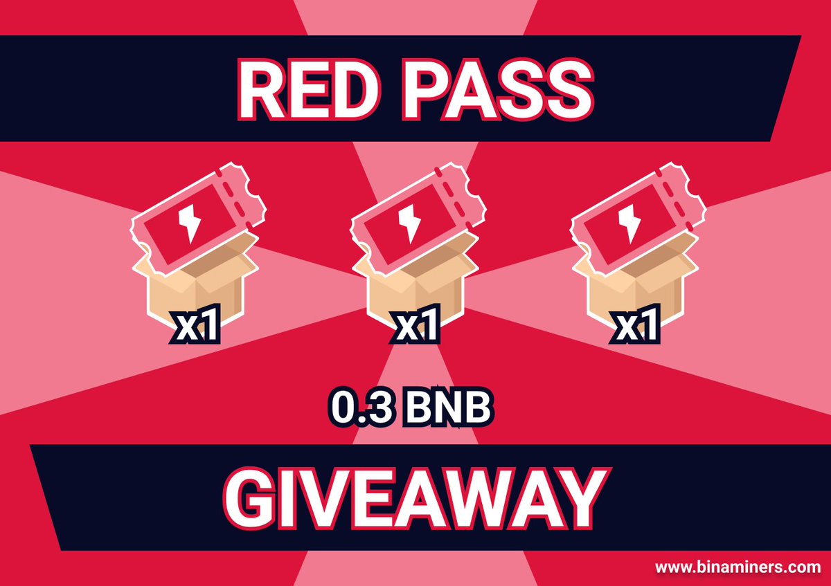 Binaminers's tweet photo. The first Event of Binaminers is coming soon! There will be a giveaway of 3 Red Pass (event tickets) valued at 0.3BNB.
 
Terms:
✅Follow us on Twitter
✅Like, Retweet &amp; tag 2 people
✅Join Discord https://t.co/RpnpMj3lqS

#NFTGiveaway #NFTCommunity #nftart #P2E #NFT #playtoearn https://t.co/oEN796mLjM
