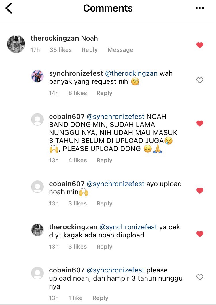 SynchronizeFest's tweet photo. Karena begitu tingginya permintaanmu atas pemutaran video penampilan @NOAH_ID live at #SynchronizeFest19
dengan ini kami persembahkan….. https://t.co/Itt1Bs5tDy